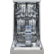 Masina de spalat vase Heinner HDW-FS4552DSE++, 10 seturi, 5 programe, Clasa E, Aquastop, Pornire programata, 45 cm, Argintiu
