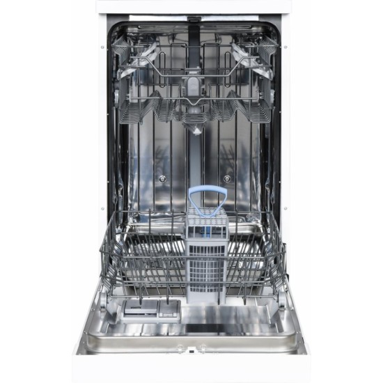 Masina de spalat vase Heinner HDW-FS4552WE++, 10 Seturi, 5 programe, Clasa E, Program Rapid 30’, 45 cm, Alb