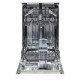 Masina de spalat vase Heinner HDW-FS4552WE++, 10 Seturi, 5 programe, Clasa E, Program Rapid 30’, 45 cm, Alb