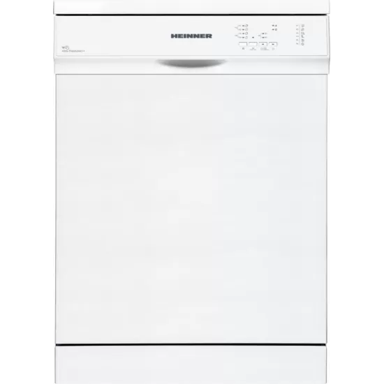 Masina de spalat vase Heinner HDW-FS6062WE++, 12 Seturi, 6 programe, Clasa E, Program Rapid 30’, 60 cm