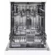 Masina de spalat vase Heinner HDW-FS6062WE++, 12 Seturi, 6 programe, Clasa E, Program Rapid 30’, 60 cm