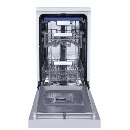 Masina de spalat vase Heinner HDW-FSM45710AWD+++, 10 seturi, 7 programe, Auto-Door opening, Control electronic, Display LED, Aquastop, Clasa D, 45 cm, Alb