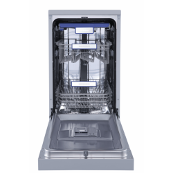 Masina de spalat vase Heinner HDW-FSM45710AXD+++, 10 seturi, 7 programe, Auto-Door opening, Control electronic, Display LED, Clasa D, 45 cm, Inox