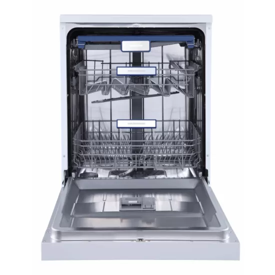 Masina de spalat vase Heinner HDW-FSM60714AWD+++, 14 seturi, 7 programe, Auto-Door opening, Control electronic, Display LED, Aquastop, Clasa D, 60 cm, Alb
