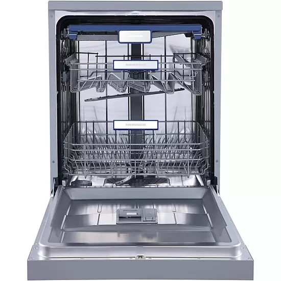 Masina de spalat vase Heinner HDW-FSM60714AXD+++, 14 seturi, 7 programe, Auto-Door opening, Display LED, Aquastop, Clasa D, Inox