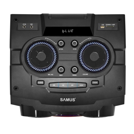 Boxa portabilă Samus, Fiesta 12, 100W RMS, Bluetooth, FM Radio, 400x401x1112mm, negru