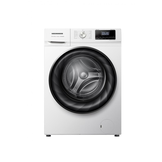 Masina de spalat rufe cu uscator Heinner HWDM-H10614A, Spalare 10 kg, Uscare 6 kg, 1400 rpm, Clasa A, Motor Inverter, Display LED, Alb