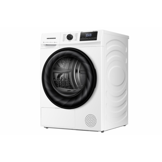 Uscator de rufe Heinner HHPD-H90FRA++, Pompa de caldura, 9 kg, 15 programe, Clasa A++, Display LED, Power AirFlow, Alb