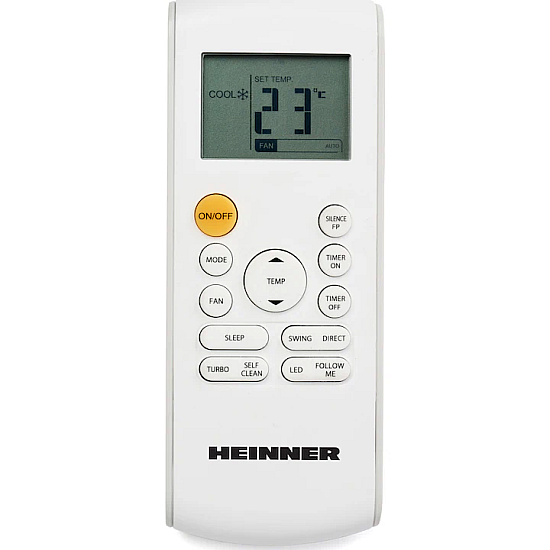 Aparat de aer conditionat Heinner Crystal HAC-12CRKIT, 12000 BTU, Kit instalare inclus, Clasa energetica Racire A++/ Incalzire A+, Follow Me, Turbo, Autocuratare, Alb