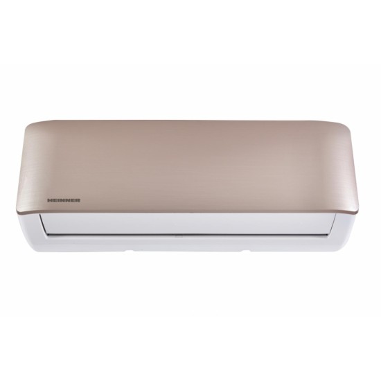 Aparat de aer conditionat Heinner Onix Eco Smart Inverter 12000 BTU Wi-Fi, Clasa A++, Functie incalzire, Functie ECO, Follow me, R32, HAC-CO12WFN-GD, Auriu