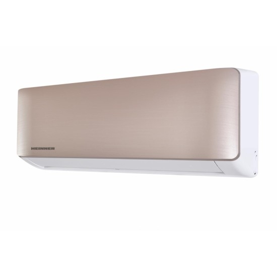 Aparat de aer conditionat Heinner Onix Eco Smart Inverter 12000 BTU Wi-Fi, Clasa A++, Functie incalzire, Functie ECO, Follow me, R32, HAC-CO12WFN-GD, Auriu