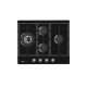 Plita incorporabila Heinner HBH-M452IWFGBK, Gaz, 4 arzatoare, Gratar fonta, Wok, Aprindere electrica, Dispozitiv de siguranta, 60 cm, Sticla neagra