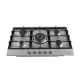Plita incorporabila Heinner HBH-M705IWFIX, Gaz, 5 arzatoare, Gratar fonta, Wok, Aprindere electrica, Dispozitiv de siguranta,75 cm, Inox