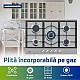Plita incorporabila Heinner HBH-M705IWFIX, Gaz, 5 arzatoare, Gratar fonta, Wok, Aprindere electrica, Dispozitiv de siguranta,75 cm, Inox