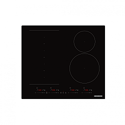 Plita incorporabila Heinner HBHI-M4ZB1FXSMTC, Inductie, 4 zone de gatit, Bridge, Boost, Slim, Control touch, Timer, Protectie copii, Indicator caldura reziduala, 60 cm, Negru