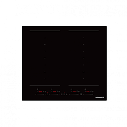 Plita incorporabila Heinner HBHI-M4ZB2FXSMTC, Inductie, 4 zone de gatit, Bridge, Boost, Slim, Control touch, Timer, Protectie copii, Indicator caldura reziduala, 60 cm, Negru