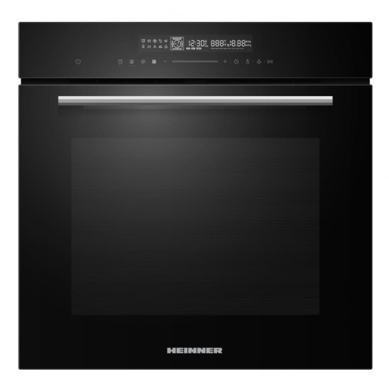 Cuptor incorporabil Heinner HBO-M7214GCDRC-GBK, Electric, 72 l, Autocuratare catalitica, Timer digital, Ddisplay touch, Grill, Air fry, iluminare, Blocare display, Clasa A+, Sticla neagra