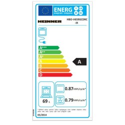 Cuptor incorporabil Heinner HBO-V659GCDRC-IX, 69 l, 9 functii, Multifunctional, Grill, Ventilatie, Timer, Display touch, Perete catalitic, Butoane pop-up, Clasa A, Inox
