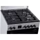 Aragar mixt Heinner HFSC-S66FDC-BIX, digital, 4 arzatoare, cuptor electric, aprindere electrica plita, timer, grill, ventilatie, 60x60, inox