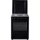 Aragaz mixt Heinner HFSC-S66FDCC-IBK, digital, 4 arzatoare, cuptor electric, autocuratare catalitica, timer, grill, ventilatie, aprindere electrica plita, sertar inferior vase, 60x60 cm, negru