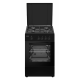 Aragaz Heinner HFSC-SME50BK, Gaz, 4 arzatoare, Dispozitiv siguranta plita si cuptor, 50 cm, Negru