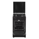 Aragaz Heinner HFSC-SME50BK, Gaz, 4 arzatoare, Dispozitiv siguranta plita si cuptor, 50 cm, Negru