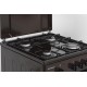 Aragaz Heinner HFSC-SME50BRW, Gaz, 4 arzatoare, Dispozitiv siguranta plita si cuptor, 50 cm, Maro