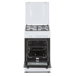 Aragaz Heinner HFSC-SME50WH, Gaz, 4 arzatoare, Dispozitiv siguranta plita si cuptor, 50 cm, Alb