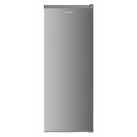 Congelator Heinner HFF-HM168SE++, 168 l, Control mecanic, 5 sertare, H 142.6 cm, Clasa E, Argintiu