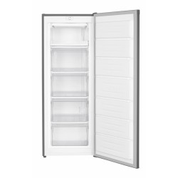Congelator Heinner HFF-HM168SE++, 168 l, Control mecanic, 5 sertare, H 142.6 cm, Clasa E, Argintiu