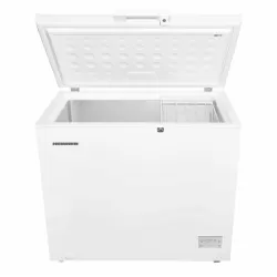 Lada frigorifica Heinner HCF-HM246INVCD, 246 l, Clasa D, Compresor inverter, Control electronic, Convertibila frigider/congelator, 1 cos, Maner cu incuietoare, Rezistenta la frig, Waterproof Display, Alb