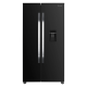 Side by side Fram FSBS-HM440NFBKWDE++, 439 l, No Frost, Clasa E, Compresor Inverter, Display, Dozator de apa, Functie smart, H 176.5 cm, Negru