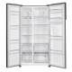 Side by side Heinner HSBS-HM529NFXWDE++, 529 l, Full No Frost, Clasa E, Compersor Dual Inverter, Display LED cu touch, Dozator apa, Iluminare LED, Blocare acces copii, H 177 cm, Inox