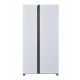 Side by side Heinner HSBS-HM532NFGWHE++, 532 l, No frost, Display LED, Clasa E, Smart, Alarma usa deschisa, H 177 cm, Sticla alba