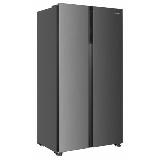 Side by side Heinner HSBS-HM532NFXE++, 532, Clasa E, Full No Frost, Display LED Touch, Alarma usa deschisa, H 177 cm, Inox