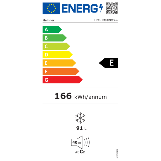  Congelator Heinner HFF-HM91BKE++, 91 l, 4 sertare, Clasa E, Control mecanic, H 85 cm, Negru 