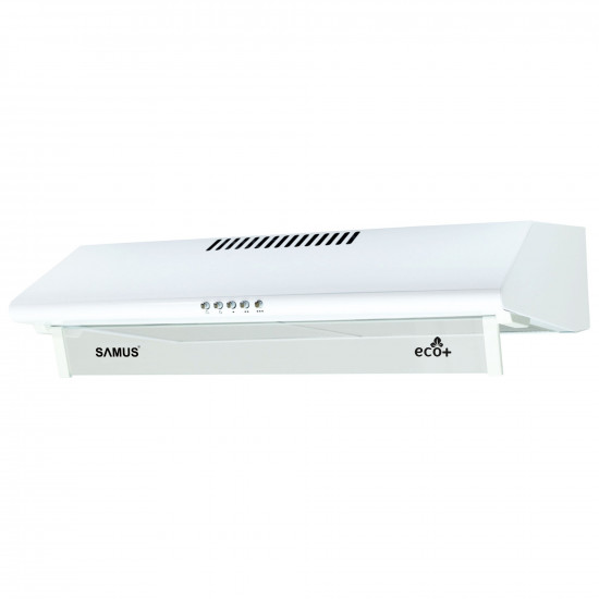 Hota Samus SM62A ECO, 60 cm, 2 motoare, 263 mc/h putere absorbtie, Alb