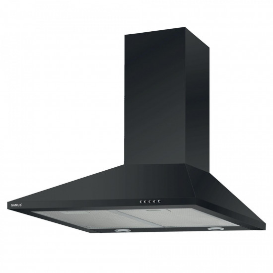 Hota Decorativa Samus HS630DLB, Latime 60 cm, 1 Motor, 3 Trepte de absorbtie, Negru