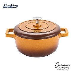 Oala cu capac Cooking by Heinner - Origini Chef Nicolai Tand, aluminiu turnat, invelis ceramic, inductie, 20 x 10 cm, 2.4 L 