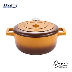 Oala cu capac Cooking by Heinner - Origini Chef Nicolai Tand, aluminiu turnat, invelis ceramic, inductie, 24 x 12 cm, 3.9 L