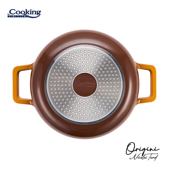 Oala cu capac Cooking by Heinner - Origini Chef Nicolai Tand, aluminiu turnat, invelis ceramic, inductie, 26 x 12.5 cm, 5.8 L