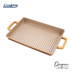 Grill Cooking by Heinner - Origini Chef Nicolai Tand, aluminiu turnat, invelis ceramic, inductie, 36 x 26.4 x 4 cm