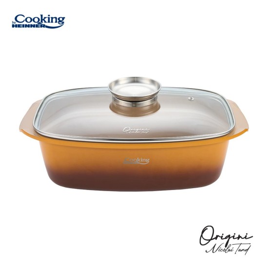 Tava cuptor Cooking by Heinner - Origini Chef Nicolai Tand, aluminiu turnat, invelis ceramic, 39 x 22.5 x 11 cm, 5.3 L