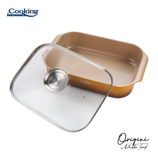 Tava cuptor Cooking by Heinner - Origini Chef Nicolai Tand, aluminiu turnat, invelis ceramic, 39 x 26 x 8.5 cm, 6 L