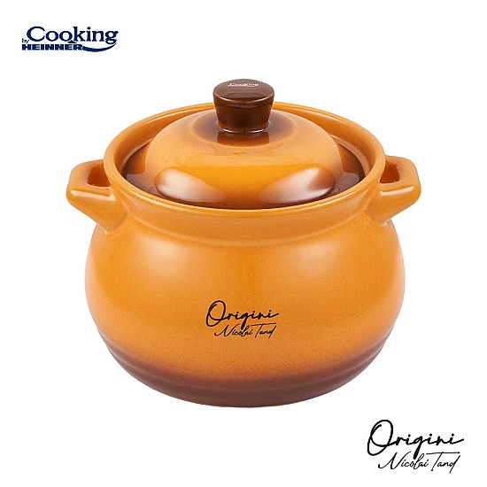Oala ceramica cu capac Cooking by Heinner - Origini Chef Nicolai Tand, 12 x 11 cm, 2 L 