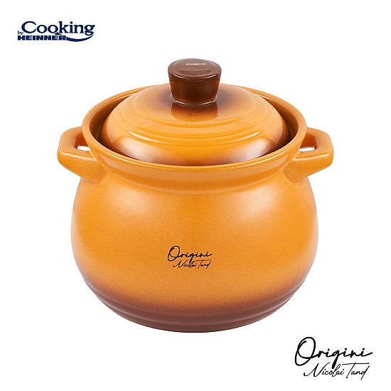 Oala ceramica cu capac Cooking by Heinner - Origini Chef Nicolai Tand, 17 x 18 cm, 4.5 L 