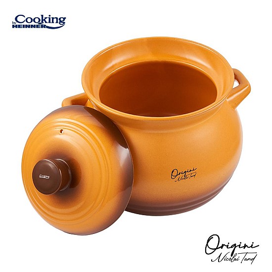 Oala ceramica cu capac Cooking by Heinner - Origini Chef Nicolai Tand, 17 x 18 cm, 4.5 L 