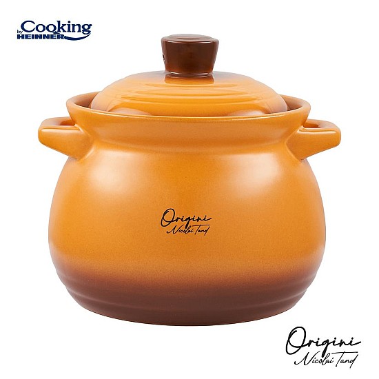 Oala ceramica cu capac Cooking by Heinner - Origini Chef Nicolai Tand, 19 x 19.5 cm, 6 L