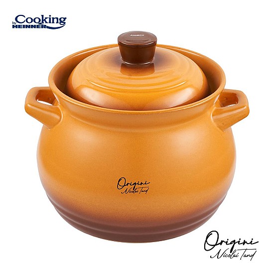 Oala ceramica cu capac Cooking by Heinner - Origini Chef Nicolai Tand, 19 x 19.5 cm, 6 L