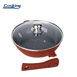 Tigaie adanca cu capac Cooking by Heinner Calabria, aluminiu, 26x7cm